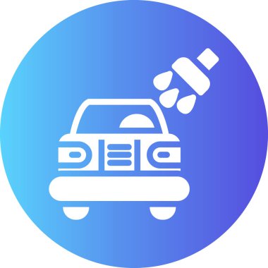 araba yıkama ikonu vektör illüstrasyonu