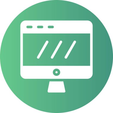 Bilgisayar. Web simgesi basit illüstrasyon