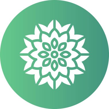 Güzel bir çiçek simgesinin vektör çizimi