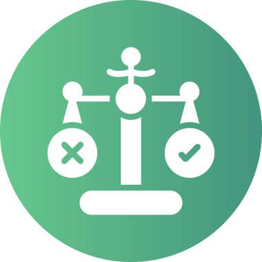 Modern b 'nin vektör illüstrasyonu adaletin ikonundan yoksun