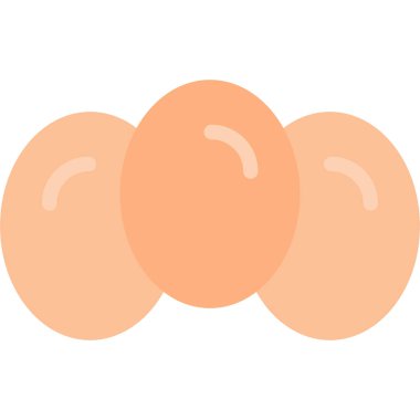 Yumurtalar. Web simgesi basit illüstrasyon