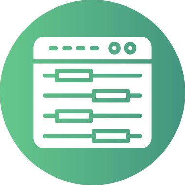 Sunucu. Web simgesi basit illüstrasyon