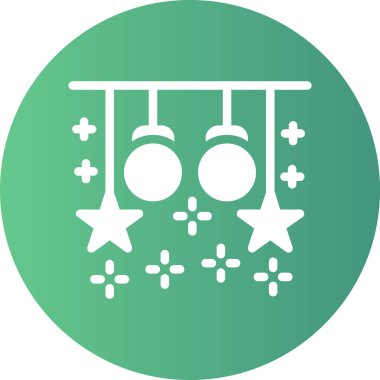 Noel süslemesi, basit tasarım vektör çizimi