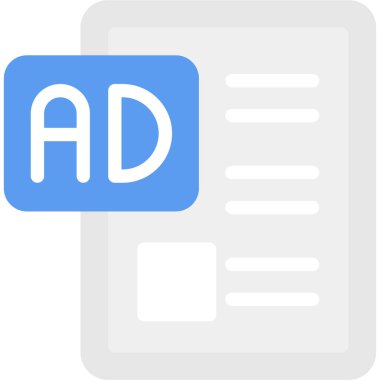 Reklam reklam ikonu düz stil