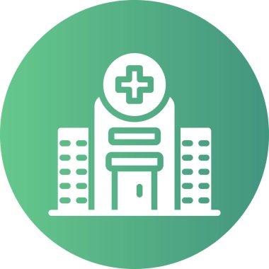 Tıp hastanesi modern simgesi, vektör illüstrasyonu