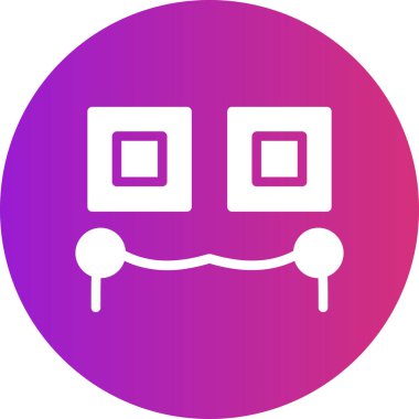 Şirin bir çizgi film ifadesinin vektör çizimi