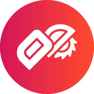 Kırmızı ve beyaz simgenin vektör illüstrasyonu