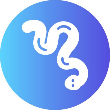 Bir yılan simgesinin vektör illüstrasyonu