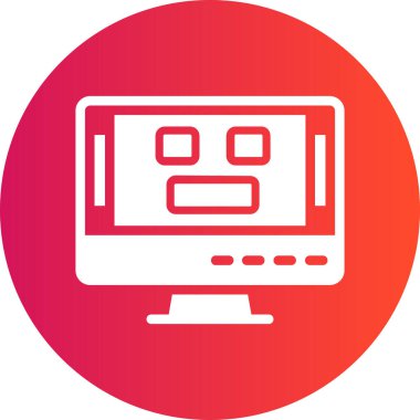 Monitör. Web simgesi basit illüstrasyon