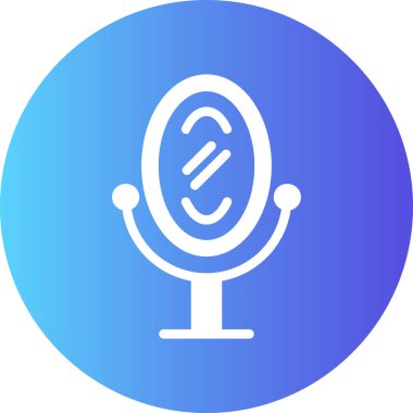 Mikrofon. Web simgesi basit illüstrasyon