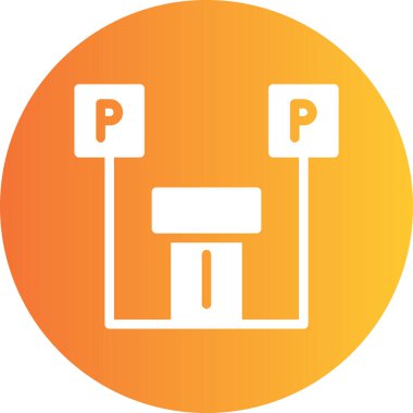 Elektrik b simgesinin vektör illüstrasyonu