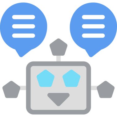 robot. Web simgesi basit illüstrasyon