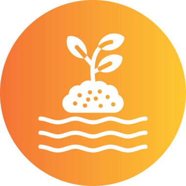 Bir bitki simgesinin vektör illüstrasyonu