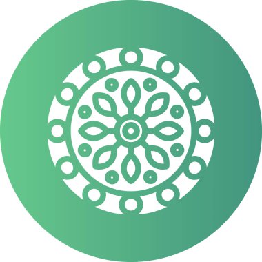 Bir çiçek simgesinin vektör illüstrasyonu