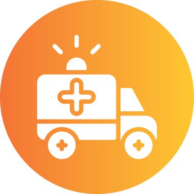 Ambulans vektör simgesi modern basit vektör illüstrasyonu