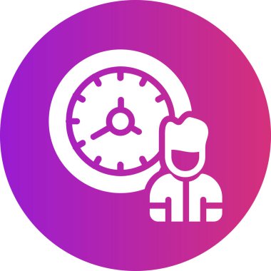 Saat. Web simgesi basit illüstrasyon