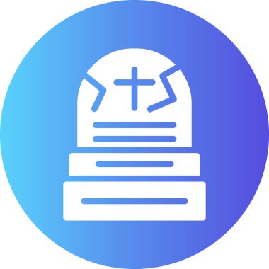 Mezar taşı simgesinin vektör illüstrasyonu