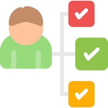 Düz biçimli kontrol listesi simgesi