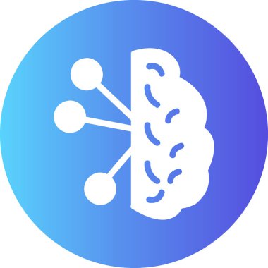 Beyin. Web simgesi basit illüstrasyon