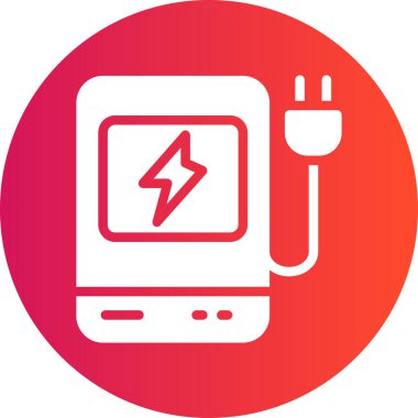 Moda biçimi izole edilmiş arkaplan içerisindeki elektrik dolgu simgesi