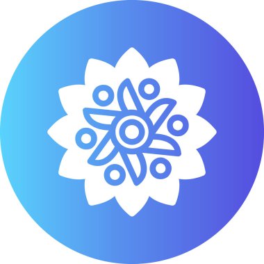 Çiçek simgesinin vektör illüstrasyonu