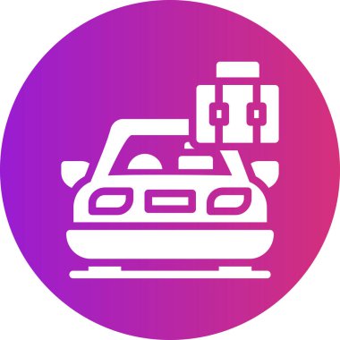 Bir araba simgesinin vektör illüstrasyonu