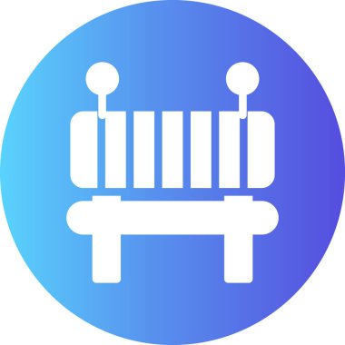 Sandalye. Web simgesi basit illüstrasyon