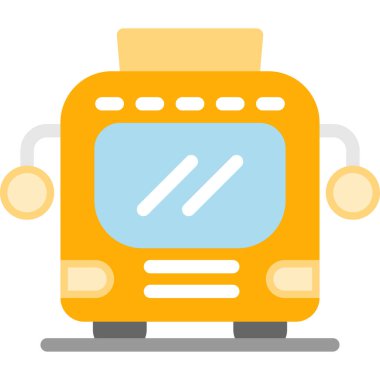 Otobüs. Web simgesi basit illüstrasyon