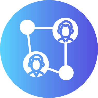 Bir grup insan simgesinin vektör çizimi