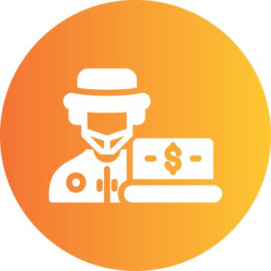 İş ve finans simgesinin vektör illüstrasyonu