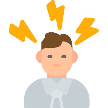 Yıldırım vektör simgesi olan baş