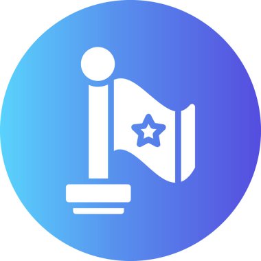 Bir bayrak simgesinin vektör illüstrasyonu