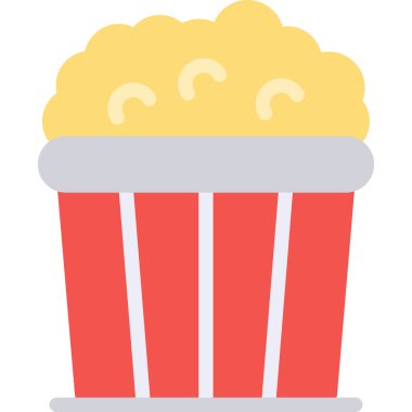 patlamış mısır ikonu vektör illüstrasyonu