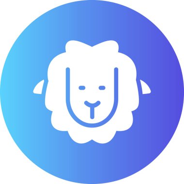 vektör koyun düz simgesi