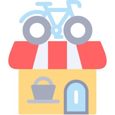 Dükkan. Web simgesi basit illüstrasyon