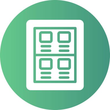 vektör Lcd düz illüstrasyon simgesi