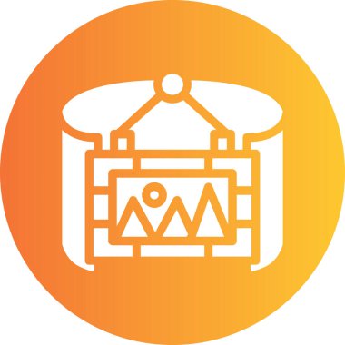 Bir bina simgesinin vektör illüstrasyonu