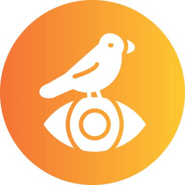 Baykuş kuş simgesi taslak biçimi