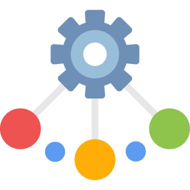 dişli düz vektör simgesi