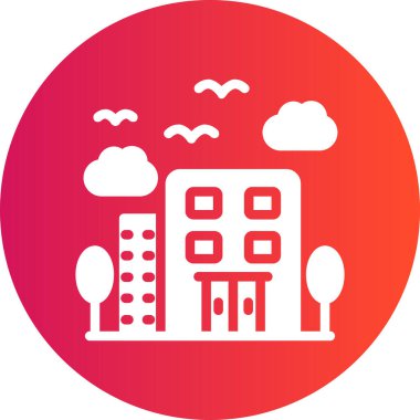 Bir binanın vektör illüstrasyonu