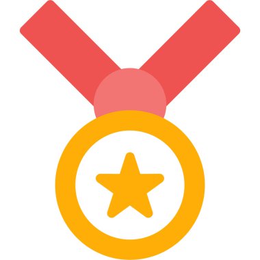 Madalya. Web simgesi basit illüstrasyon