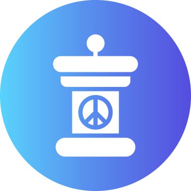 Mavi daire simgesinin vektör illüstrasyonu