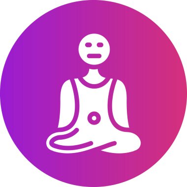 Meditasyon simgesi vektör illüstrasyonu