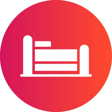 vektör otel yatak simgesi