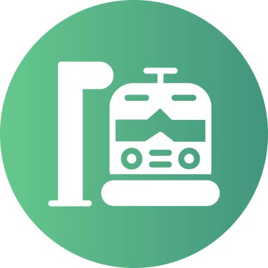 Trenli bir valizin vektör çizimi