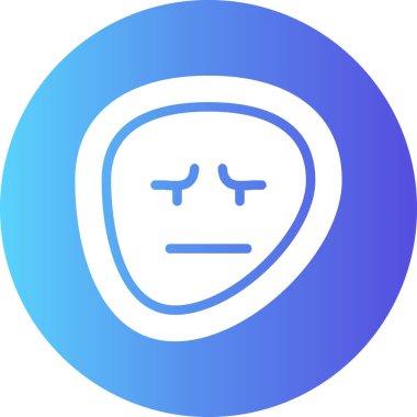 modaya uygun arka planda hüzünlü emoji simgesi