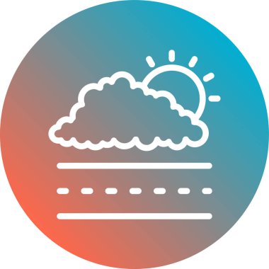 Hava durumu simgesi, vektör illüstrasyonu.