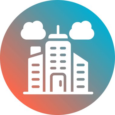 Bina. Web simgesi basit tasarım