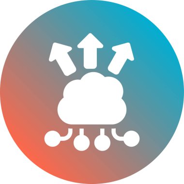 Bulut simgesi vektör illüstrasyonu