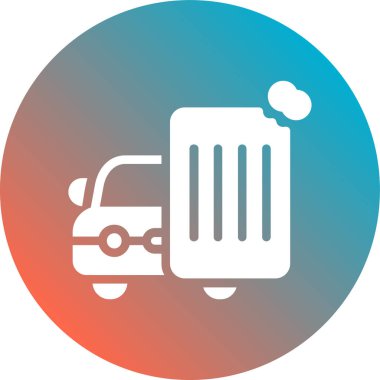 Bir araba simgesinin vektör illüstrasyonu